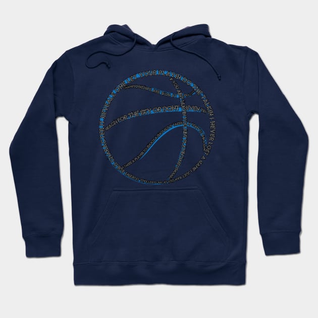 Basketball WordArt Hoodie by Ryan Bangerter Art